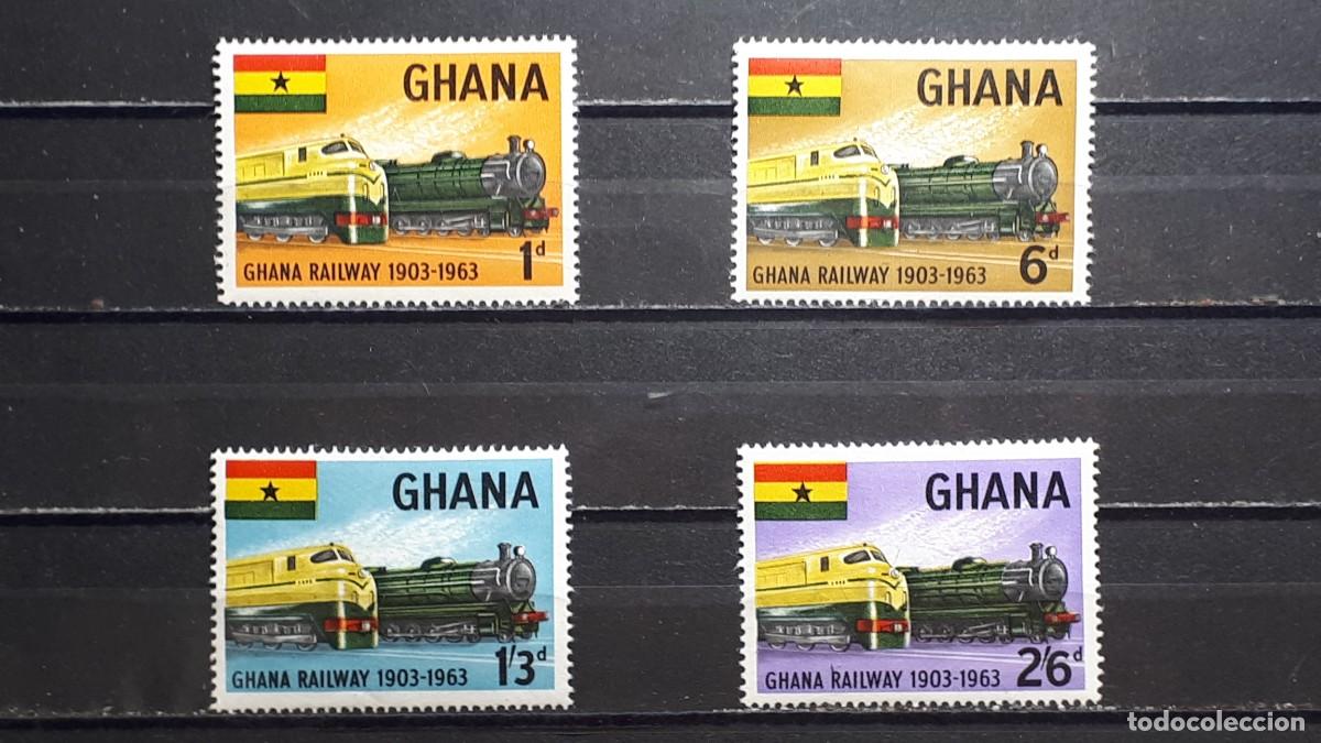 Selos: GHANA. A&Ntilde;O 1963. **. Yvert 148/51
