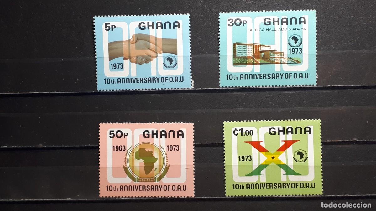 Selos: GHANA. A&Ntilde;O 1973. **. Yvert 479/82
