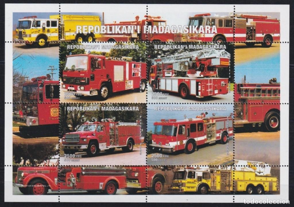 Timbres: F-EX20544 MADAGASCAR MNH 1999 FIRECAR FIREMAN CAR.