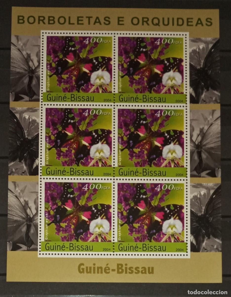 Briefmarken: GUINEA BISSAU 2004 SHEET MNH ORCHIDS ORCHIDEES ORQUIDEAS FLORES MARIPOSAS BUTTERFLIES PAPILLONS