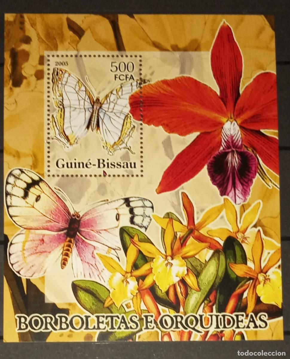 Briefmarken: GUINEA BISSAU 2005 SHEET MNH ORCHIDS ORCHIDEES ORQUIDEAS FLORES MARIPOSAS BUTTERFLIES PAPILLONS