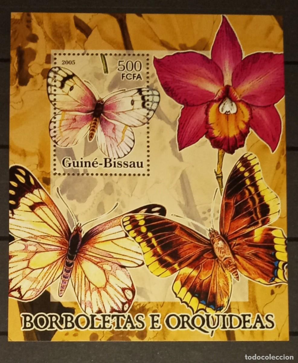 Briefmarken: GUINEA BISSAU 2005 SHEET MNH ORCHIDS ORCHIDEES ORQUIDEAS FLORES MARIPOSAS BUTTERFLIES PAPILLONS
