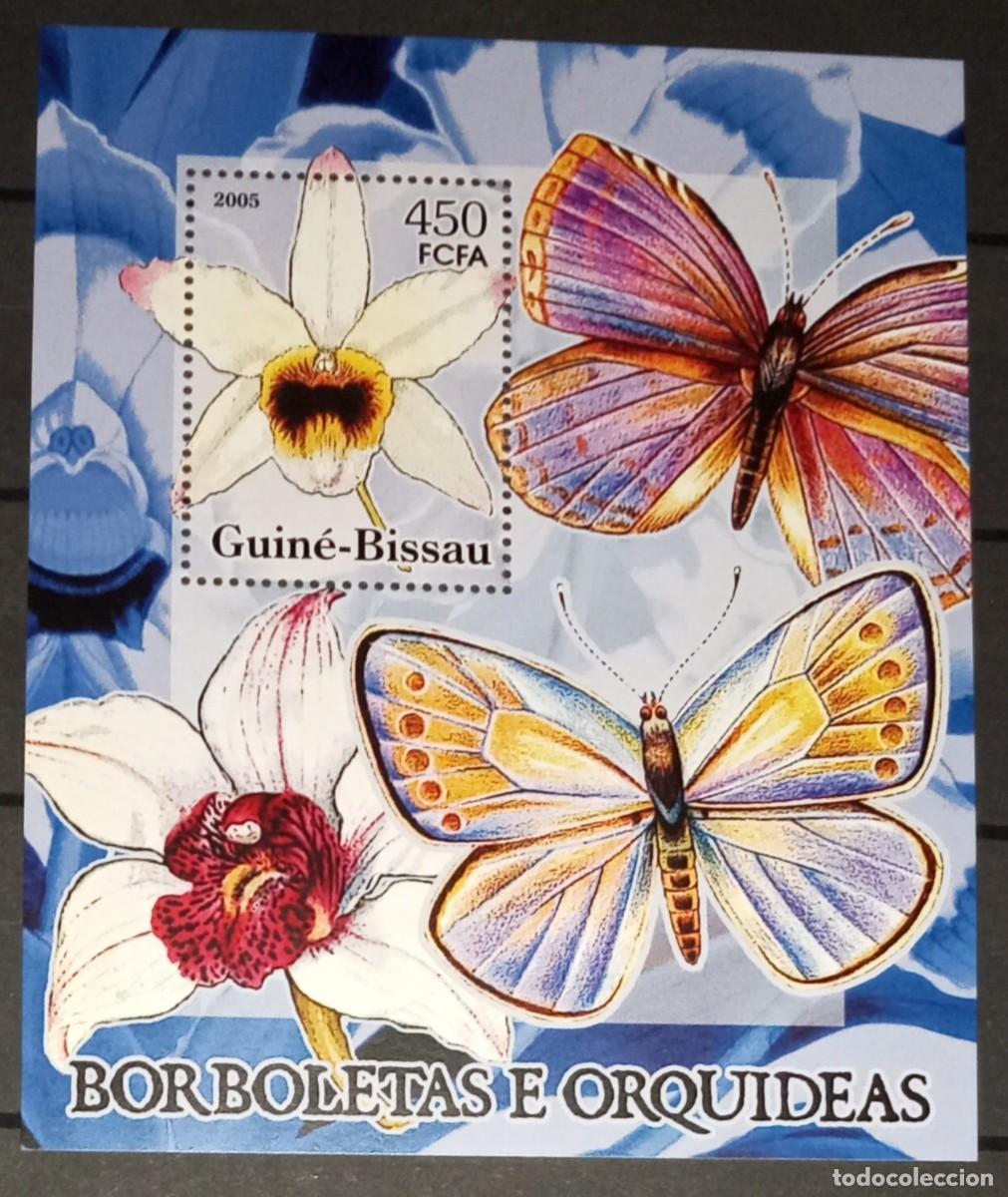Briefmarken: GUINEA BISSAU 2005 SHEET MNH ORCHIDS ORCHIDEES ORQUIDEAS FLORES MARIPOSAS BUTTERFLIES PAPILLONS