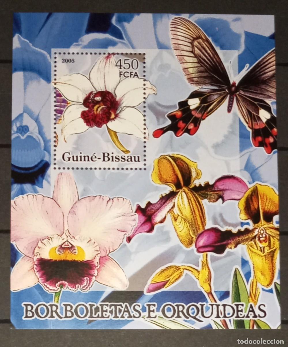 Briefmarken: GUINEA BISSAU 2005 SHEET MNH ORCHIDS ORCHIDEES ORQUIDEAS FLORES MARIPOSAS BUTTERFLIES PAPILLONS