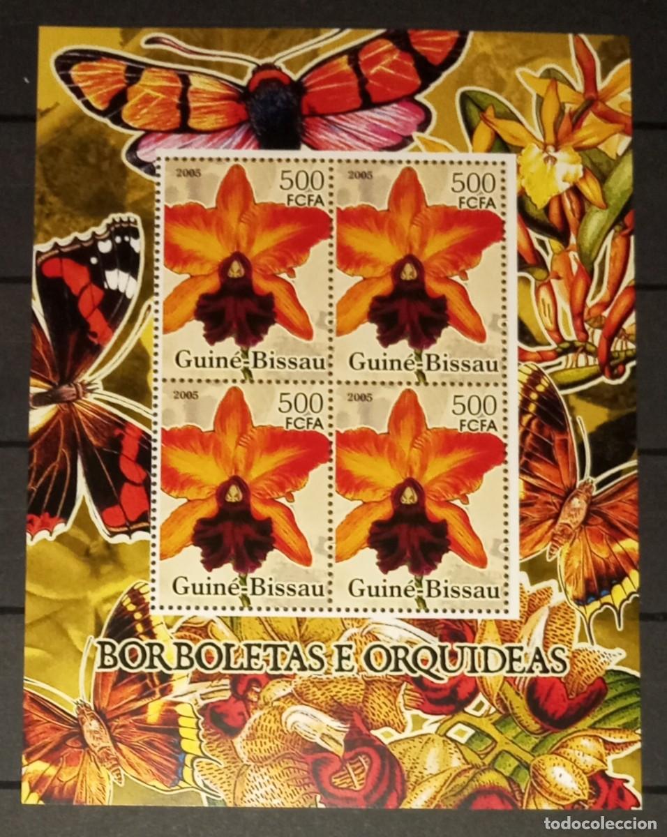 Briefmarken: GUINEA BISSAU 2005 SHEET MNH ORCHIDS ORCHIDEES ORQUIDEAS FLORES MARIPOSAS BUTTERFLIES PAPILLONS