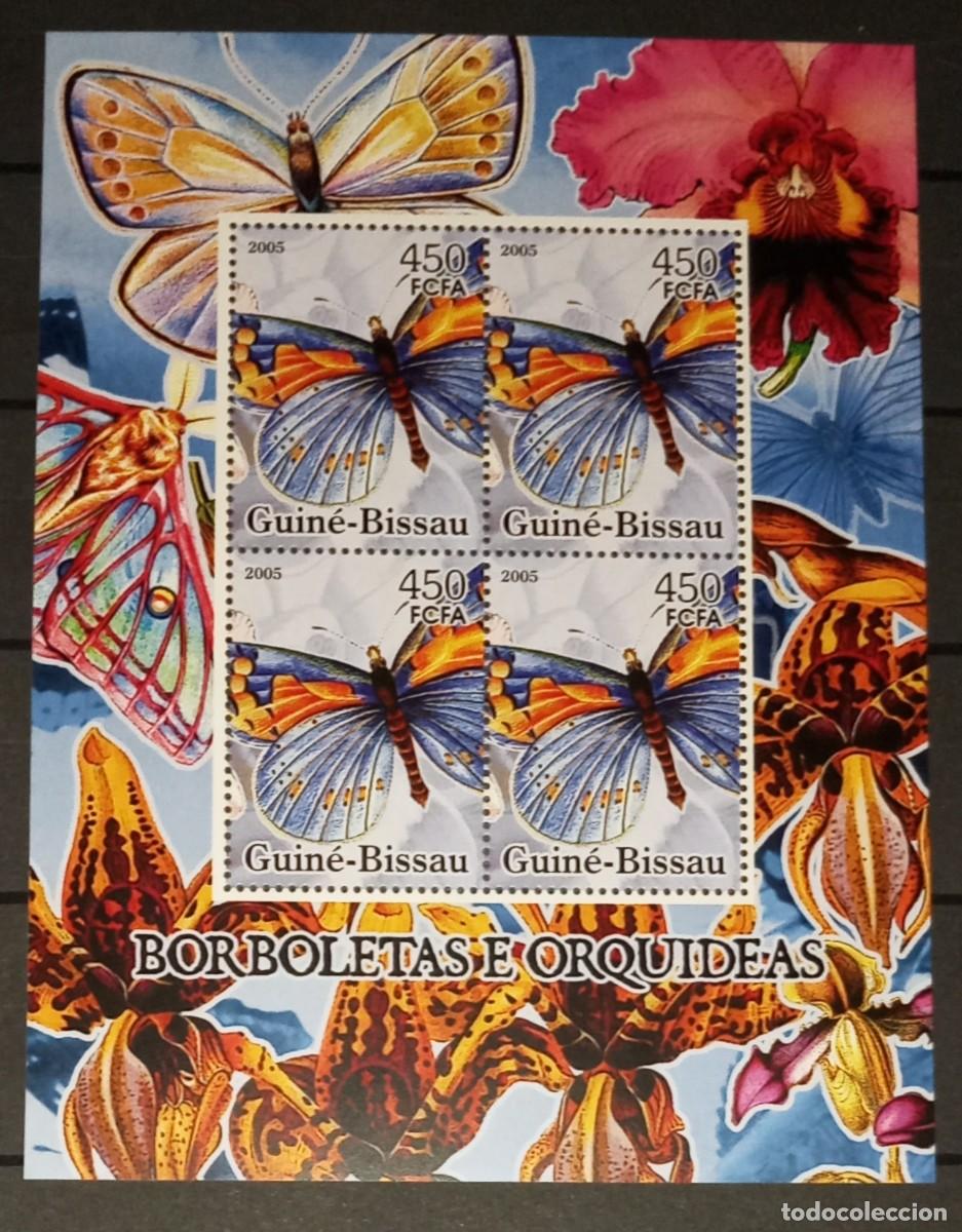 Briefmarken: GUINEA BISSAU 2005 SHEET MNH ORCHIDS ORCHIDEES ORQUIDEAS FLORES MARIPOSAS BUTTERFLIES PAPILLONS