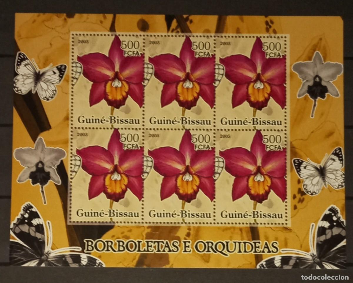 Briefmarken: GUINEA BISSAU 2005 SHEET MNH ORCHIDS ORCHIDEES ORQUIDEAS FLORES MARIPOSAS BUTTERFLIES PAPILLONS