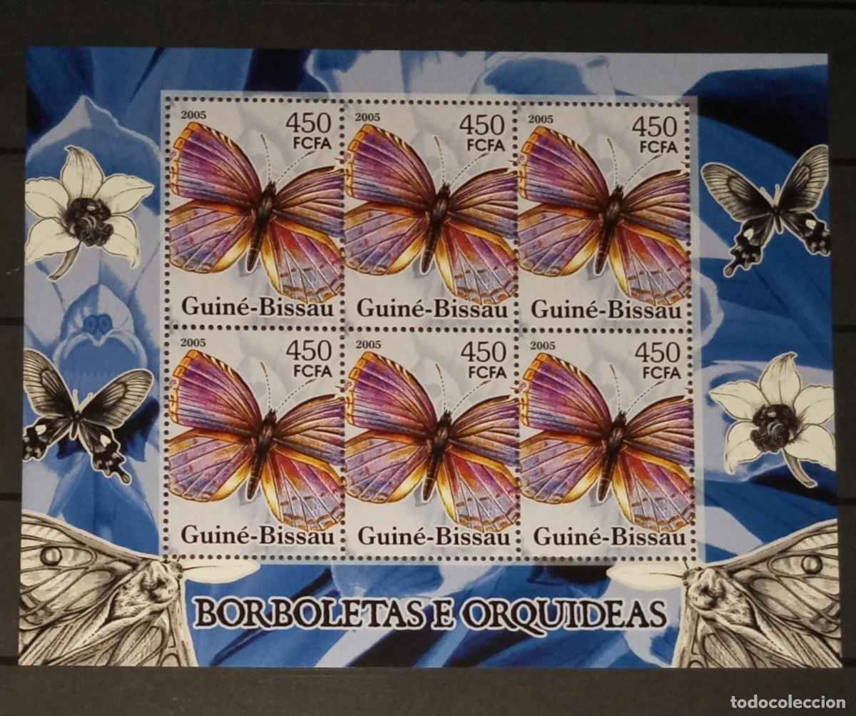 Briefmarken: GUINEA BISSAU 2005 SHEET MNH ORCHIDS ORCHIDEES ORQUIDEAS FLORES MARIPOSAS BUTTERFLIES PAPILLONS