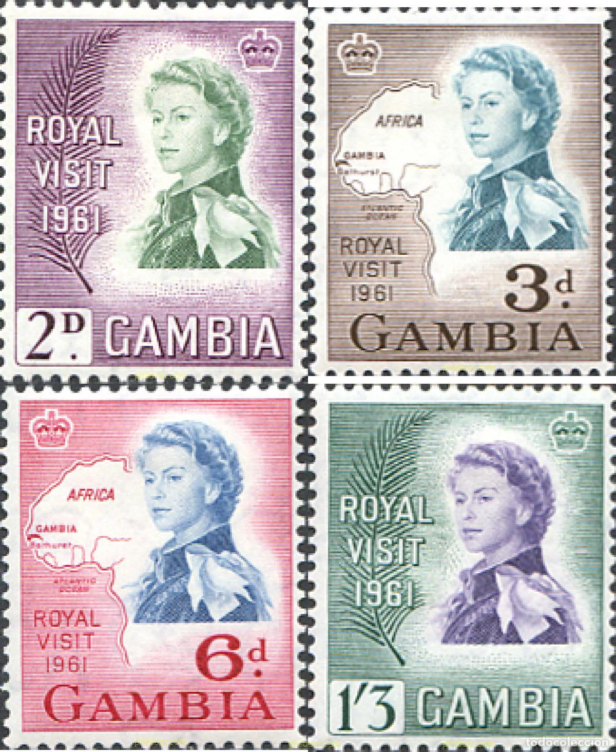 Briefmarken: 231793 MNH GAMBIA 1961 VISITA REAL