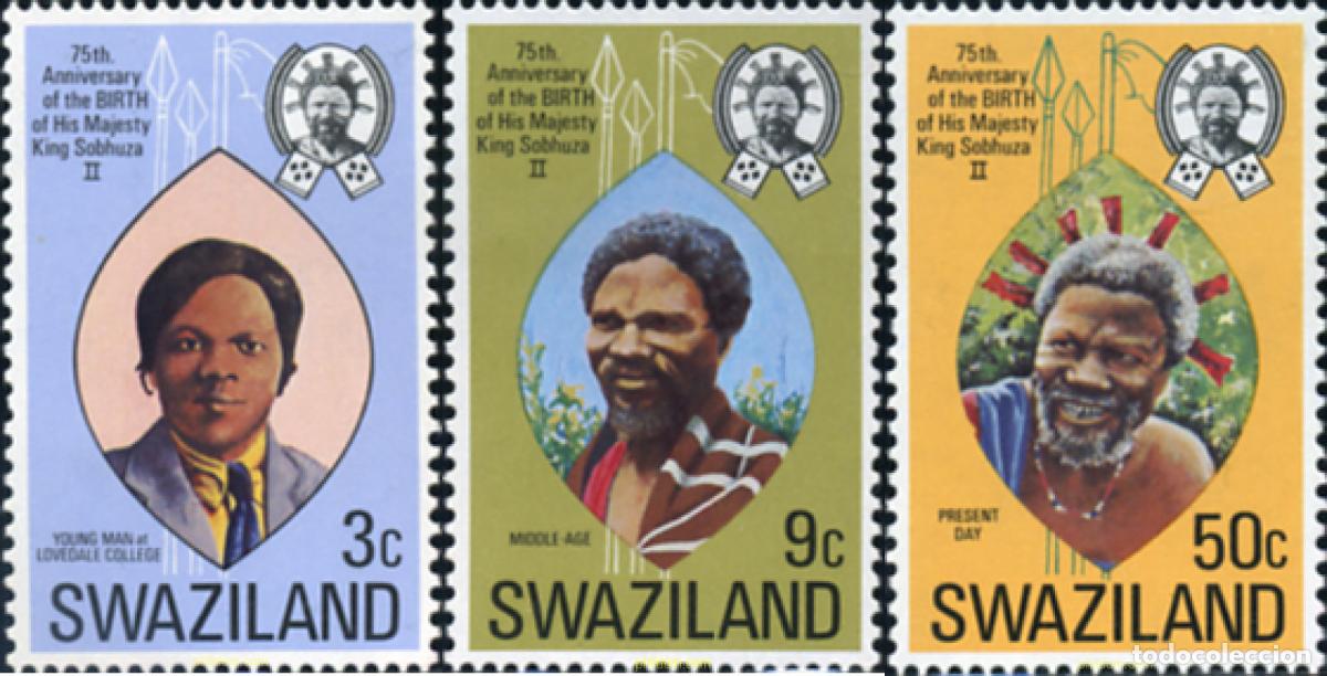 Briefmarken: 365124 MNH SWAZILANDIA 1974 ANIVERSARIO DEL REY SOBHUZA II