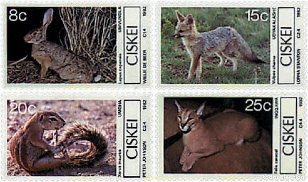Briefmarken: 29994 MNH CISKEI 1982 MAMIFEROS PEQUE&Ntilde;OS DE CISKEI