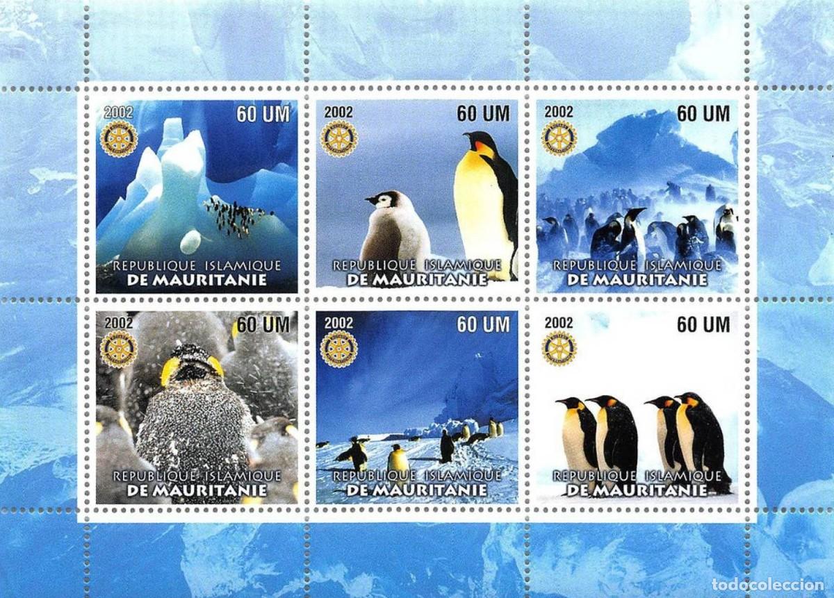 Francobolli: MAURITANIA 2002 SHEET MNH FAUNA MANCHOTS PINGUINOS PENGUINS PINGUINS PINGUINI PINGUINE AVES BIRDS