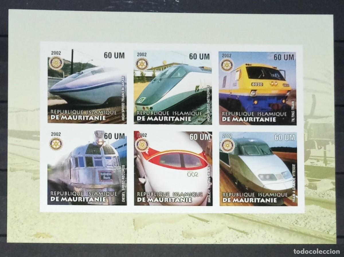 Briefmarken: MAURITANIA 2002 SHEET MNH IMPERF TRENES TRAINS TRENI ZUGE COMBOIOS