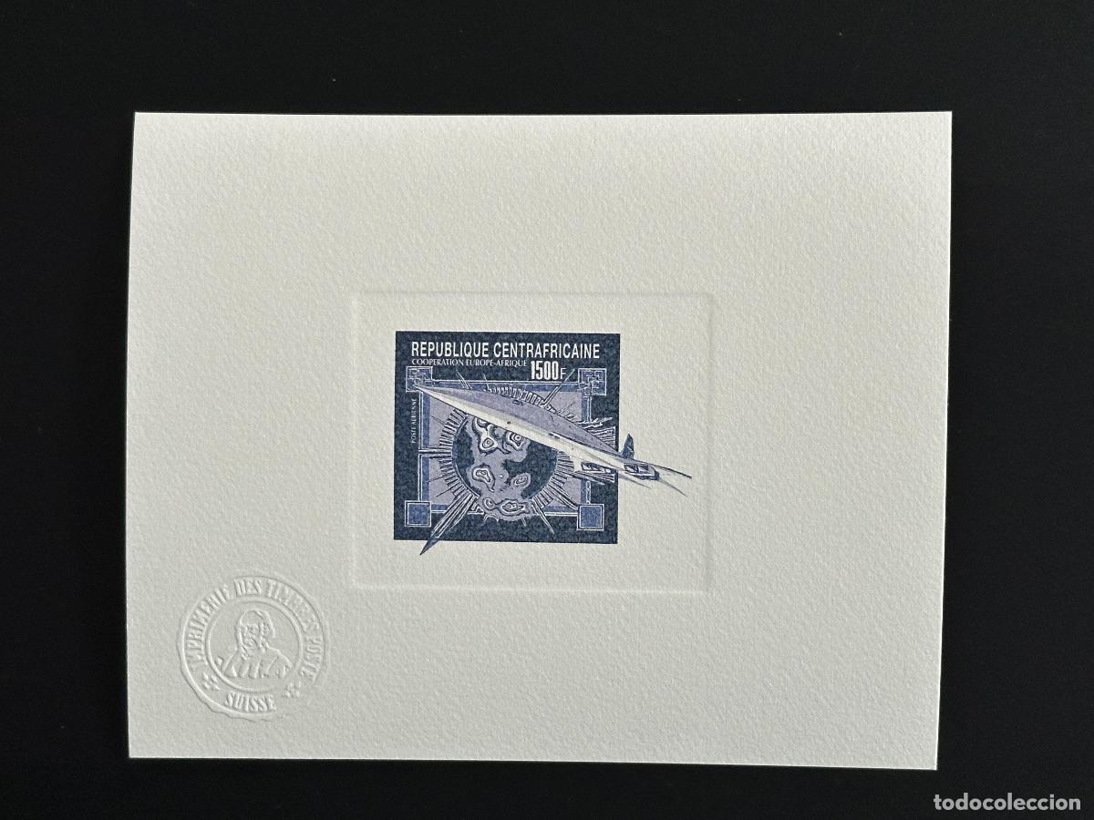 Selos: Rep&uacute;blica Centroafricana 1980 Mi. 696 avi&oacute;n de aviaci&oacute;n azul Concorde a prueba artistas