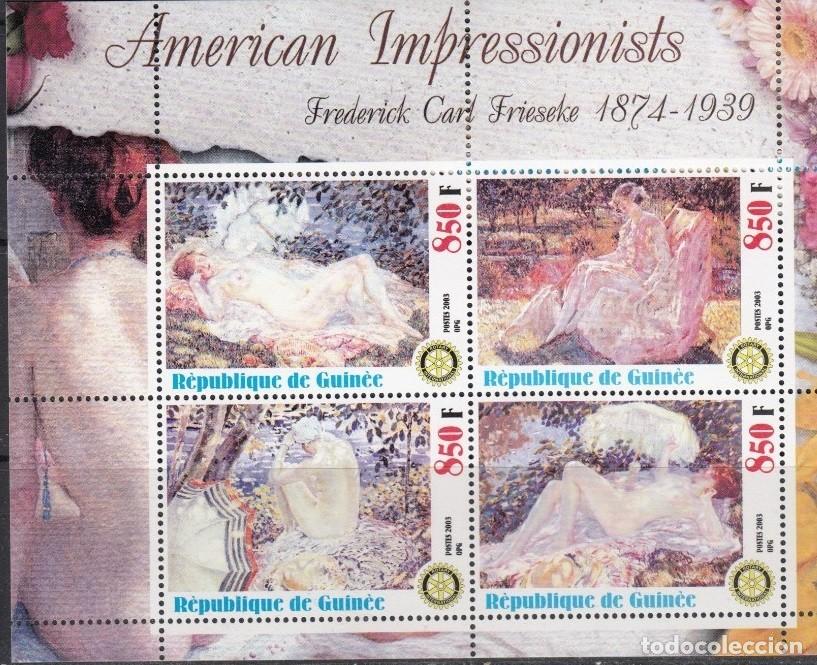 Briefmarken: GUINEA 2003 SHEET MNH FREDERICK FRIESEKE IMPRESIONISTAS IMPRESSIONISTS ARTE PINTURAS ART PAINTINGS