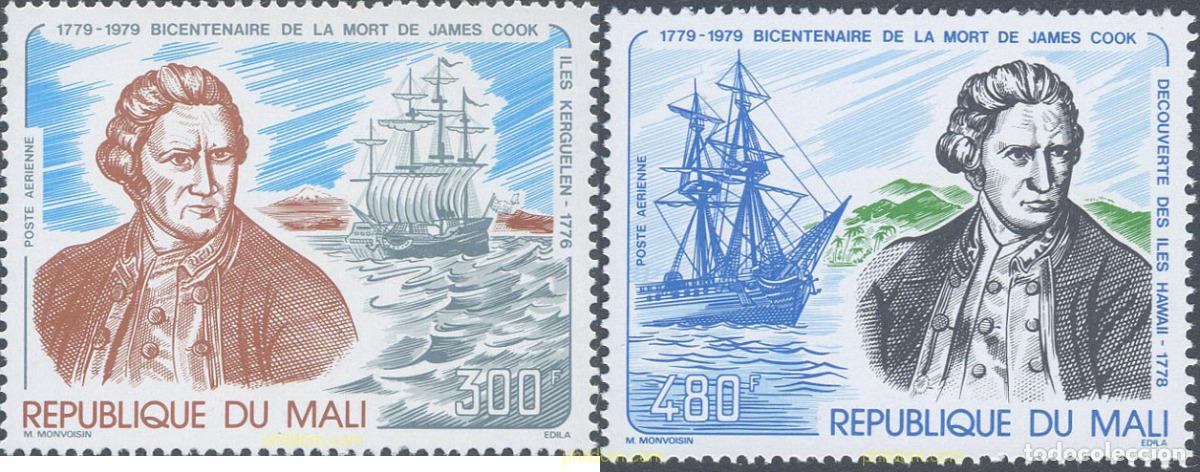 Sellos: 262496 MNH MALI 1979 BICENTENARIO DE LA MUERTE DE JAMES COOK