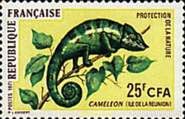 Sellos: 28284 MNH REUNION 1971 REPTIL