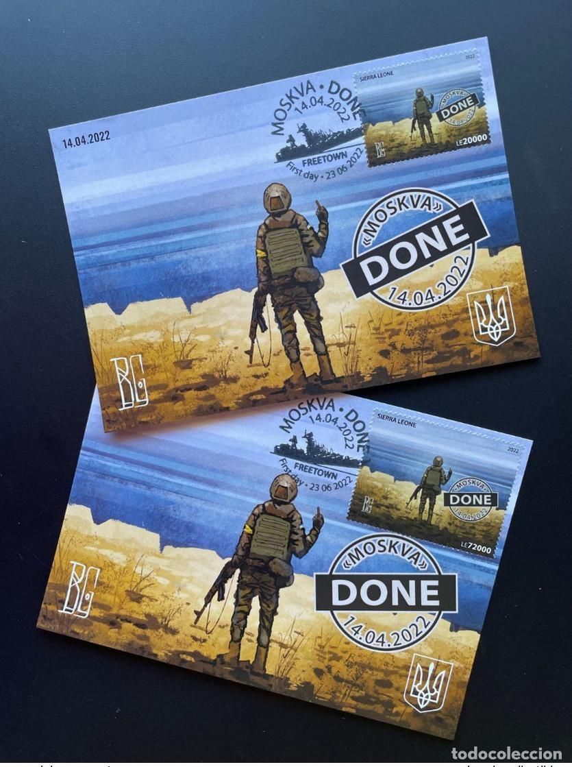 Sellos: Sierra Leona 2022 Mi.? Maxi Card: invasi&oacute;n rusa Ucrania soldado Boris Groh