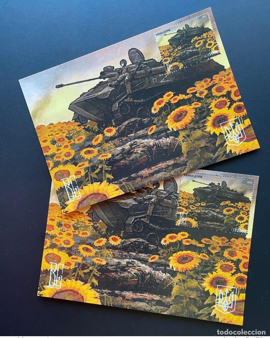 Sellos: Sierra Leona 2022 Mi.? Maxi Card: Guerra de Ucrania invasi&oacute;n rusa Char Boris Groh