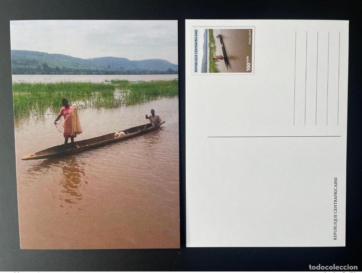 Sellos: Rep&uacute;blica Centroafricana 2019 Mi.? Papeler&iacute;a Entier P&ecirc;che Fishing Fischerei Fischfang