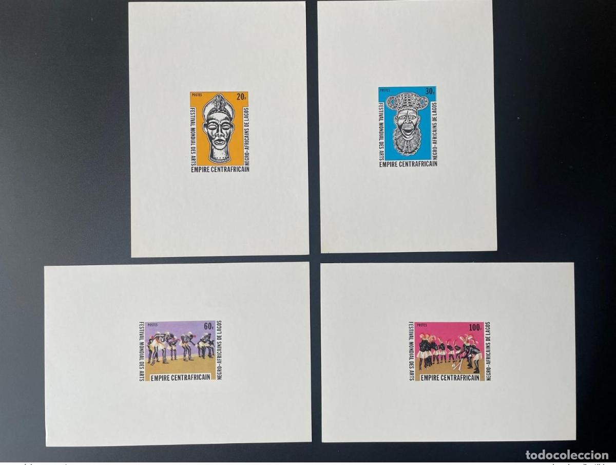 Francobolli: Rep&uacute;blica Centroafricana 1978 Mi. 551 - 554 Evento de lujo Festival Mundial Arte Lagos Dance