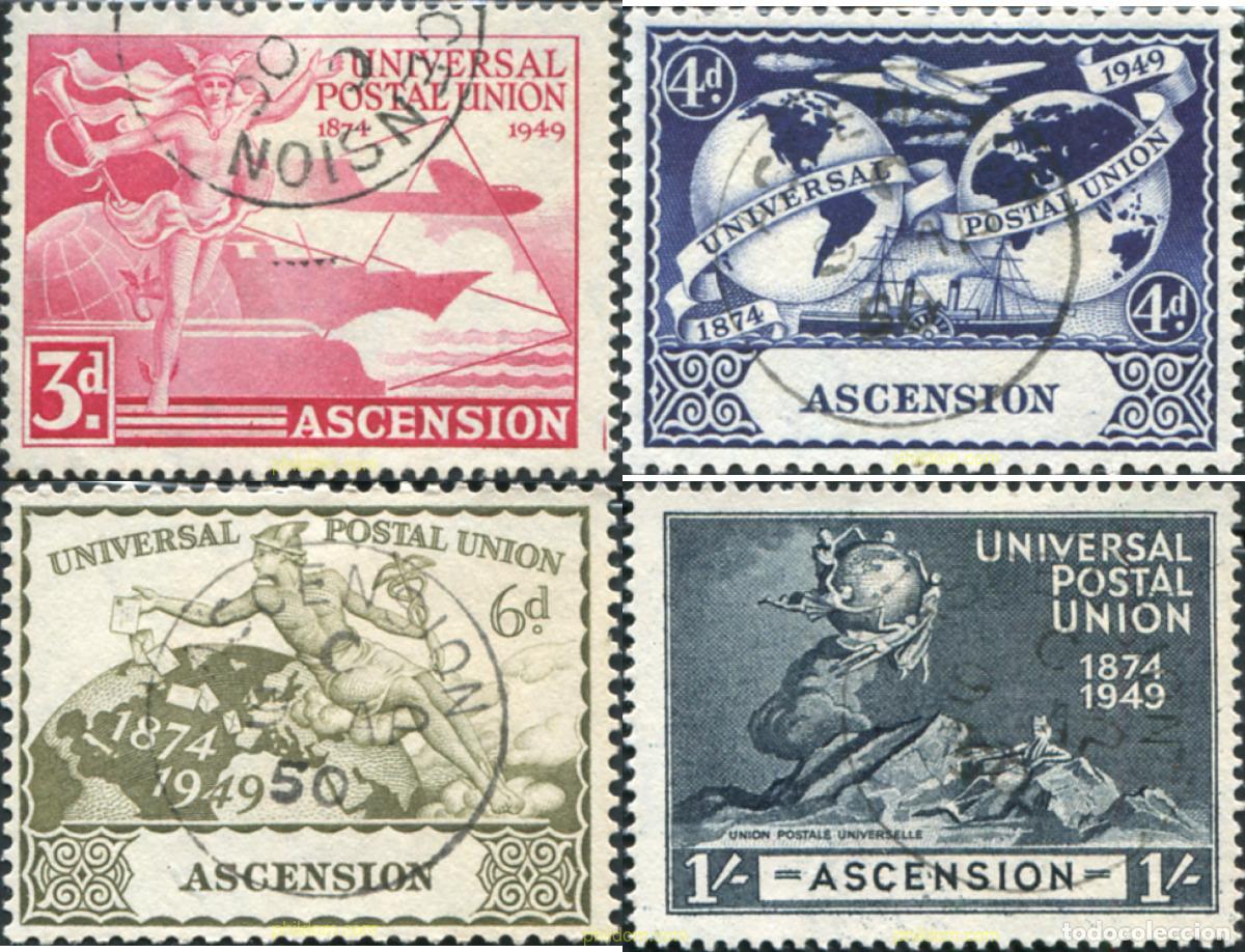 Sellos: 783213 USED ASCENSION 1949 75 ANIVERSARIO DE LA UPU