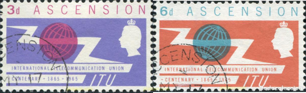 Sellos: 783245 USED ASCENSION 1965 CENTENARIO DE LA UNION INTERNACIONAL DE LAS TELECOMUNICACIONES
