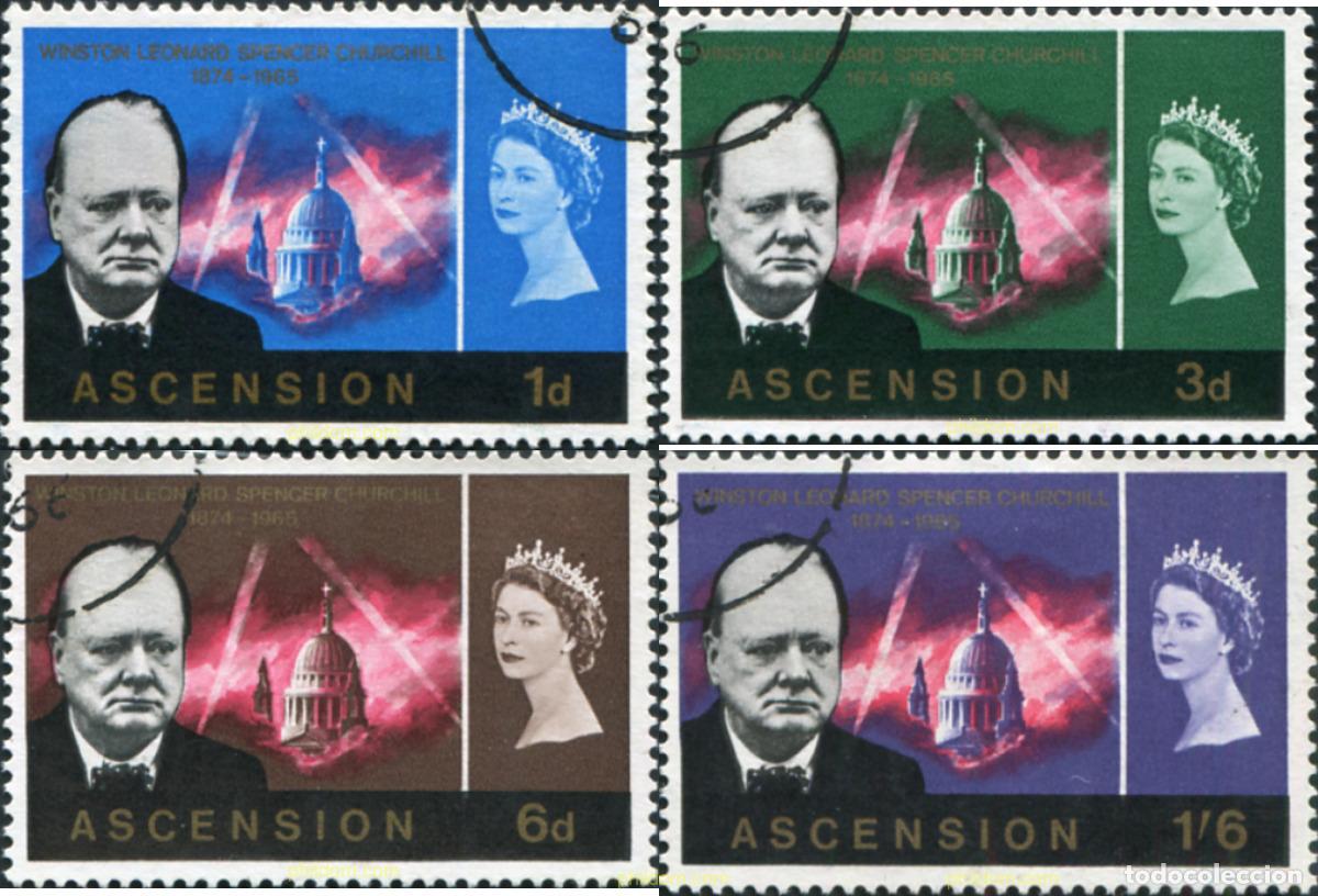Sellos: 783257 USED ASCENSION 1966 ANIVERSARIO DE LA MUERTE DE SIR WINSTON CHURCHILL