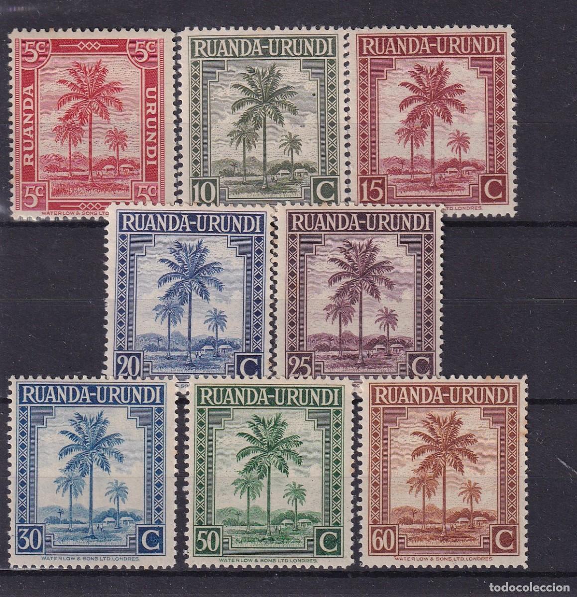 Selos: INT109 Sellos RUANDA-URUNDI año 1942 YVERT 126/133**