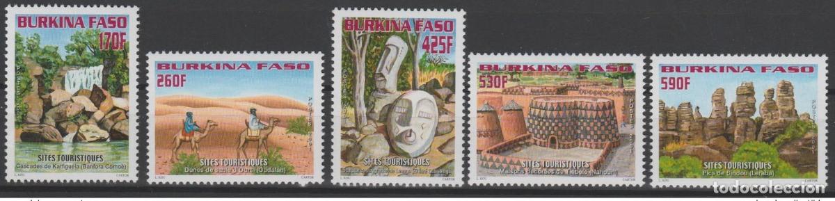 Sellos: Burkina Faso 2001 Mi. 1819 - 1823 Sitios tur&iacute;sticos camel 5 val.