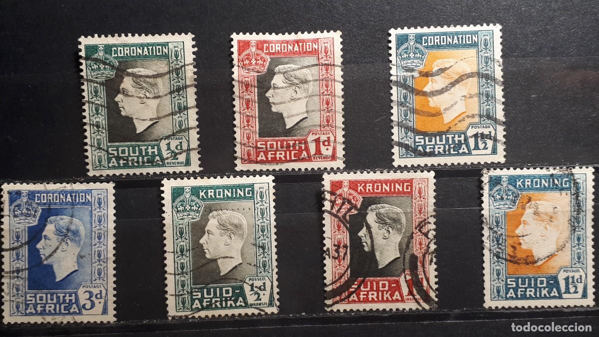 Sellos: AFRICA DEL SUR. Colonia BRIT&Aacute;NICA. &deg; A&Ntilde;O 1937. YVERT 78/81, 83/5
