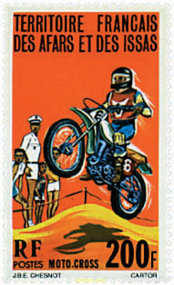 Sellos: 69873 MNH AFARS E ISSAS 1977 MOTOCROSS