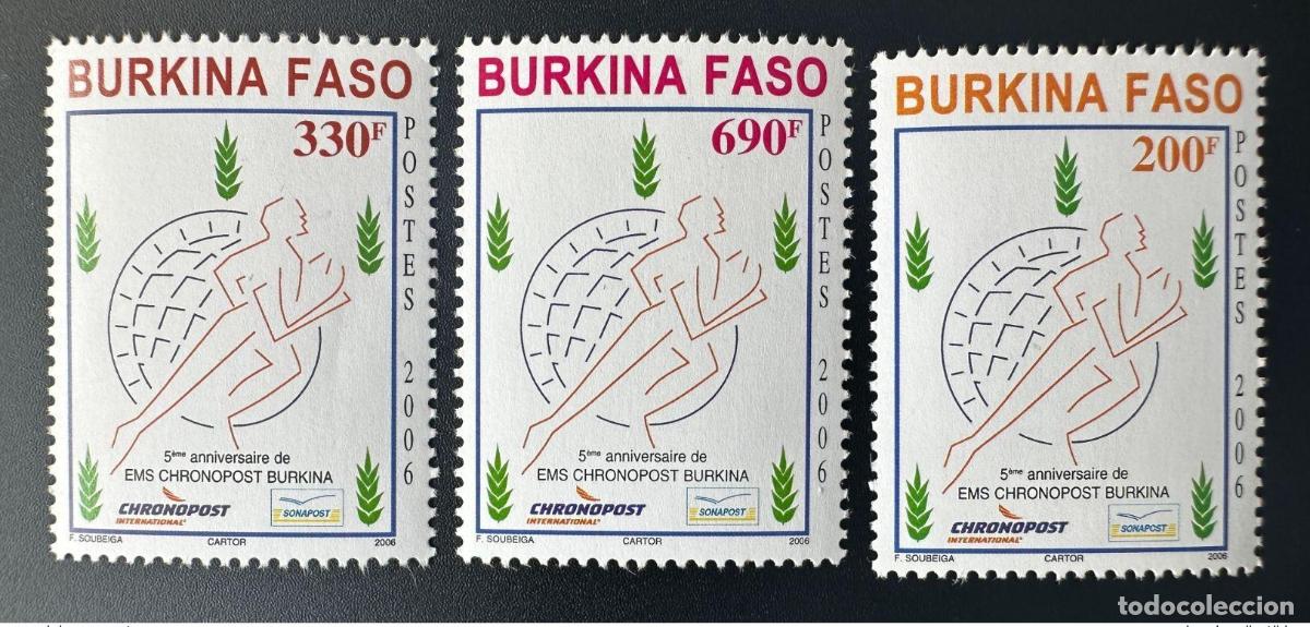Sellos: Burkina Faso 2006 Mi. 1891 - 1893 5&ordm; aniversario de EMS Chronopost