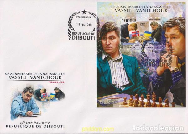 Sellos: 616221 MNH DJIBOUTI 2019 50 ANIVERSARIO DEL NACIMIENTO DE VASSILI IVANTCHOUK - JUGADOR DE AJEDREZ