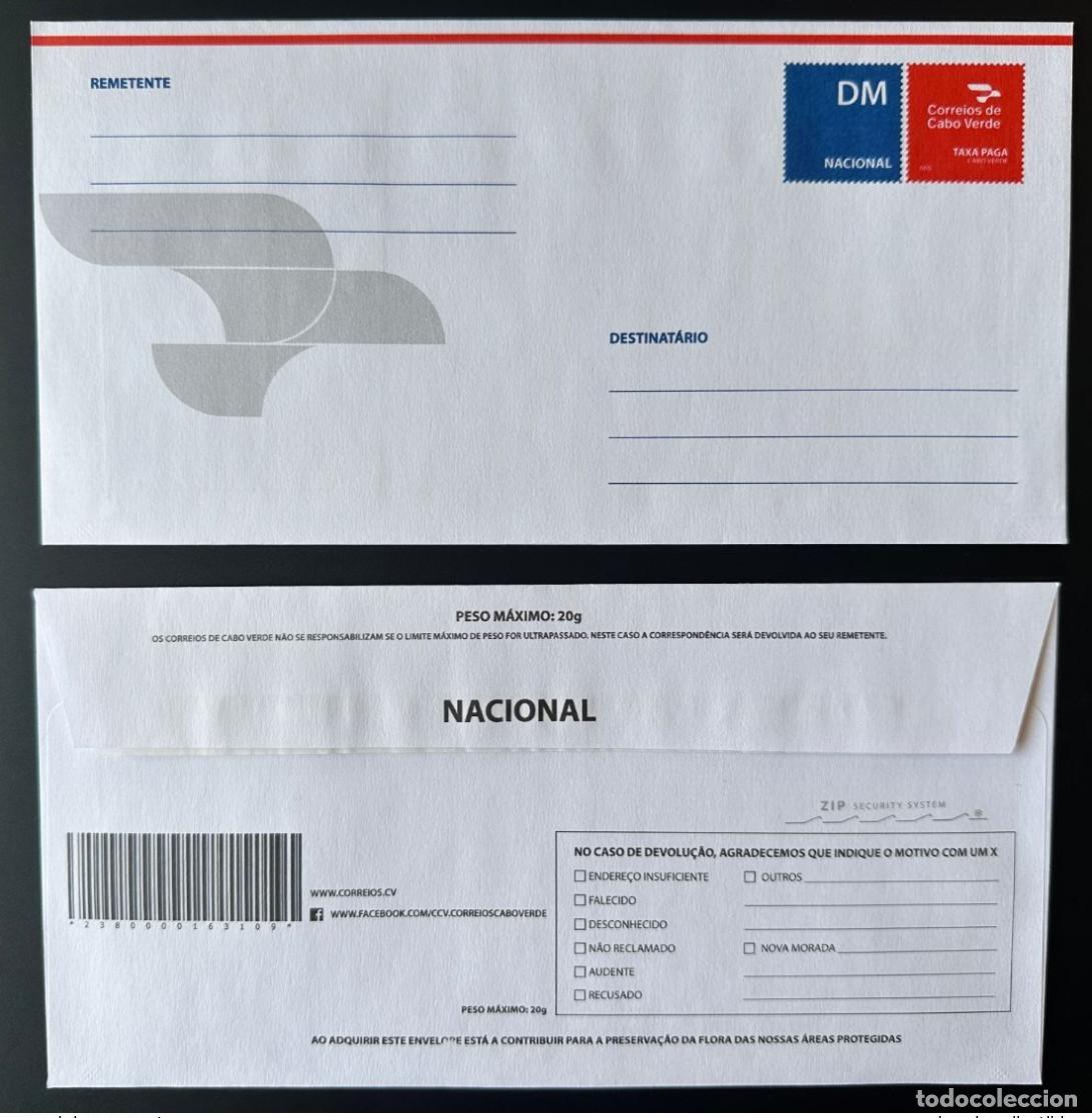 Sellos: Papeler&iacute;a de Cabo Verde Entier Postal Taxa Paga Servi&ccedil;o Nacional prepago 20g