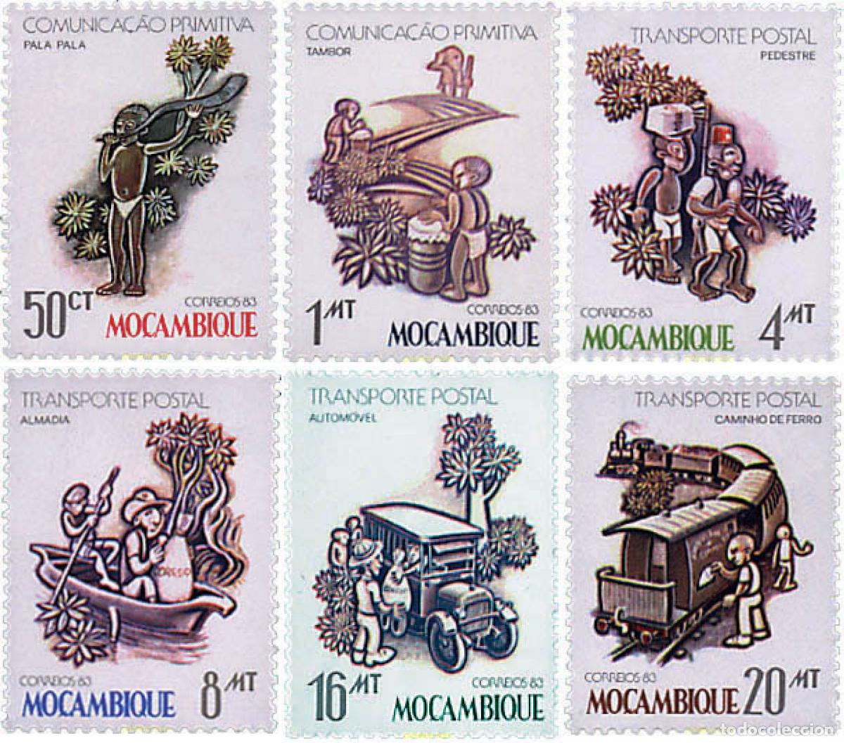 Sellos: 56233 MNH MOZAMBIQUE 1983 CENTENARIO DEL CORREO EN MOZAMBIQUE