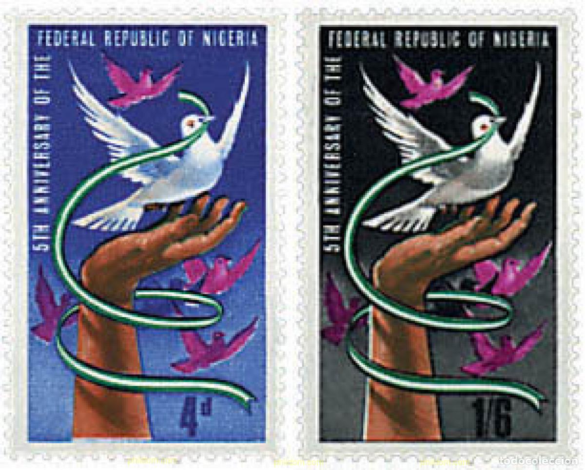 Sellos: 36857 MNH NIGERIA 1968 5 ANIVERSARIO DE LA REPUBLICA