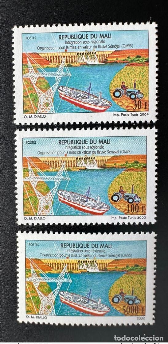 Sellos: Mali 2002 - 2003 2004 Integraci&oacute;n subregional R&iacute;o Senegal OMVS Bote