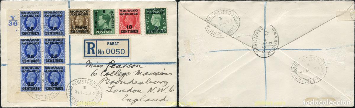 Sellos: 778817 USED MARRUECOS Agencia Britanica 1935 SELLOS DE GRAN BRETA&Ntilde;A DE 1934-36 &rdquo;FONDO LLENO&rdquo; SOBRE