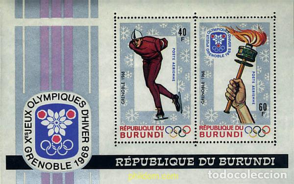 Sellos: 70560 MNH BURUNDI 1968 10 JUEGOS OLIMPICOS INVIERNO GRENOBLE 1968