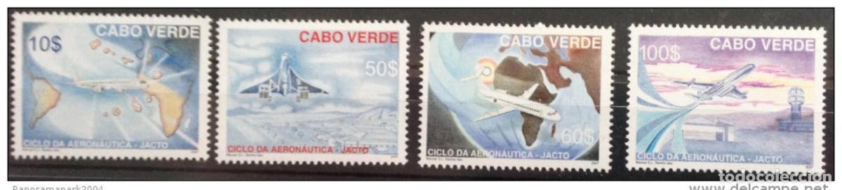 Sellos: Cabo Verde 2007 Mi. 921 - 924 Ciclo da Aeronautica II Concorde Airbus 4 val. 5 MNH