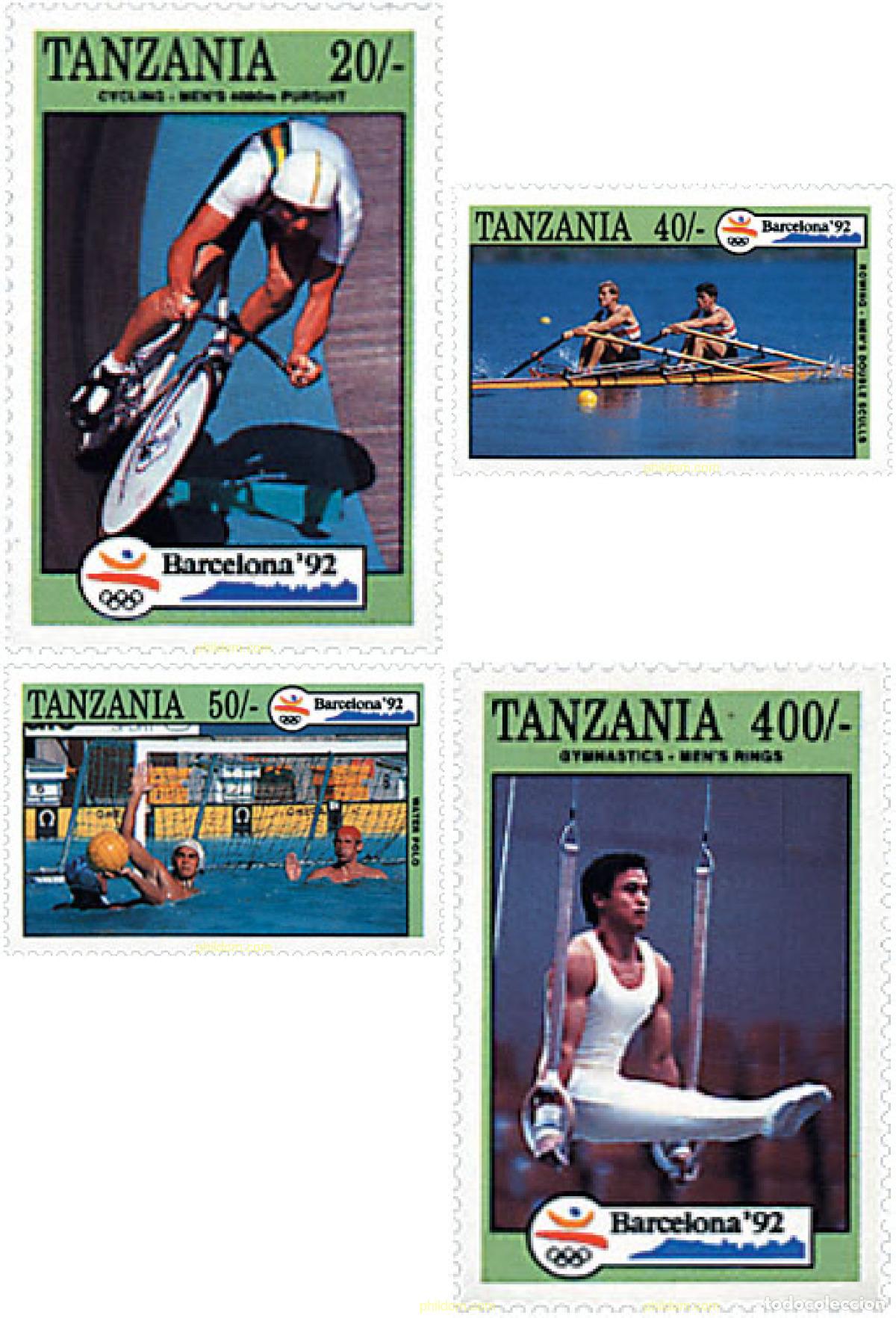 Sellos: 238143 MNH TANZANIA 1992 25 JUEGOS OLIMPICOS VERANO BARCELONA 1992 - 16 JUEGOS OLIMPICOS INVIERNO.