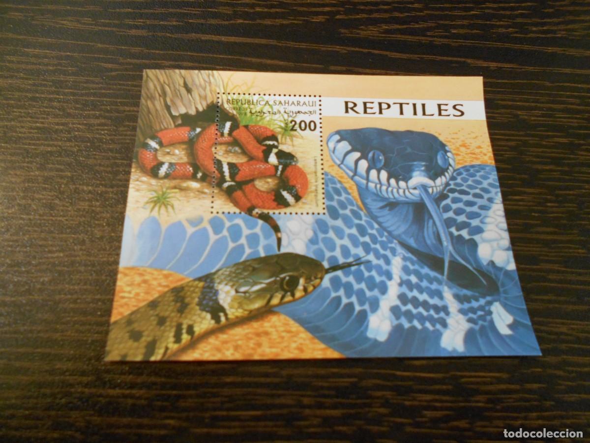 Sellos: SAHARA OCCIDENTAL-RASD-HOJA BLOQUE 1998-REPTILES