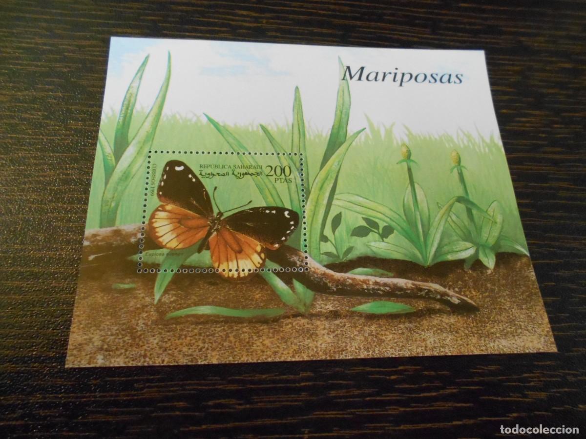Sellos: SAHARA OCCIDENTAL-RASD-HOJA BLOQUE 1999-MARIPOSAS