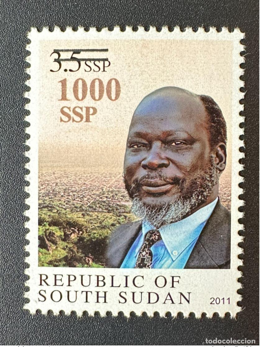 Sellos: Sud&aacute;n del Sur 2017 Mi. 24 Dr. John Garang Overprint &Uuml;berdruck 1000 SSP