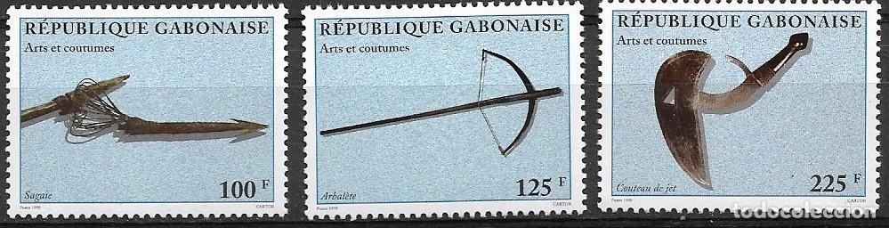 Sellos: GABON 1999, Ivert 971/73 - ARTESANIA - RAROS. MNH.