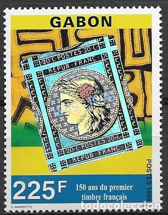 Sellos: GABON 1999, Ivert 979 - 150&ordm; ANIVERSARIO DEL PRIMER SELLO FRANCES. MNH.