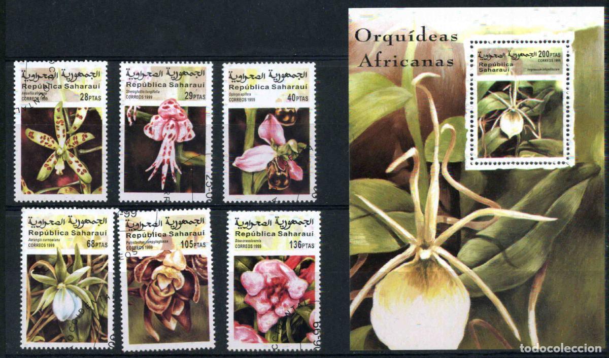 Sellos: RASD - Sahara - Rep&uacute;blica Saharaui 1999 Orqu&iacute;deas africanas