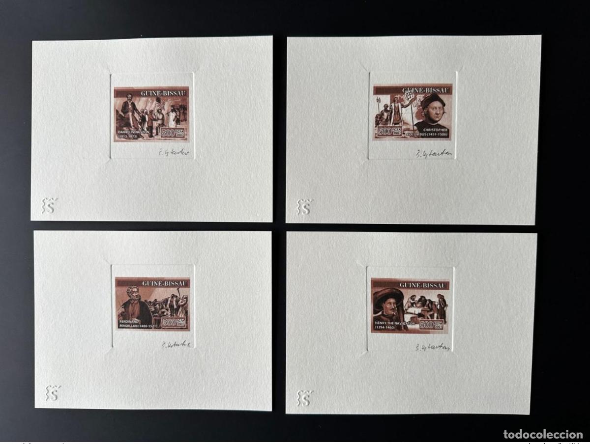 Selos: Guin&eacute; Bissau 2007 Mi. 3506 - 3509 Prueba art&iacute;stica Colomb Magellan BROWN