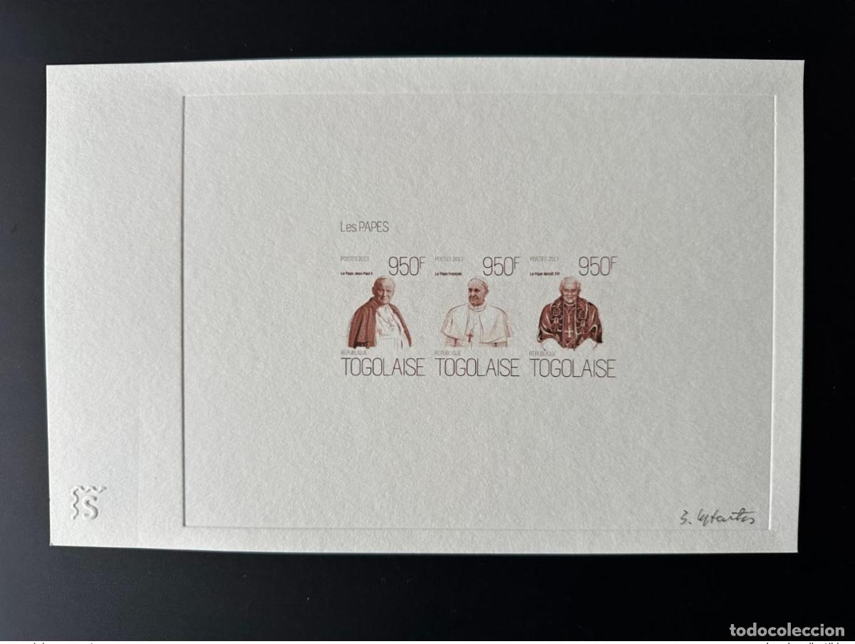 Stamps: Togo 2013 Mi. 5230 - 5232 Prueba art&iacute;stica Juan Pablo II Fran&ccedil;ois Benoit BROWN